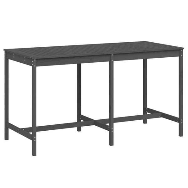Maison Exclusive - Harmaa puutarhapöytä 203,5x90x110 cm massiivipuusta grå
