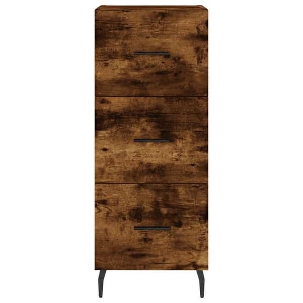 Maison Exclusive - Buffet Røget Eg 34,5x34x90 cm Ingeniørtræ