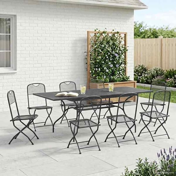 Maison Exclusive - 9 pc have møbel sæt i antracit