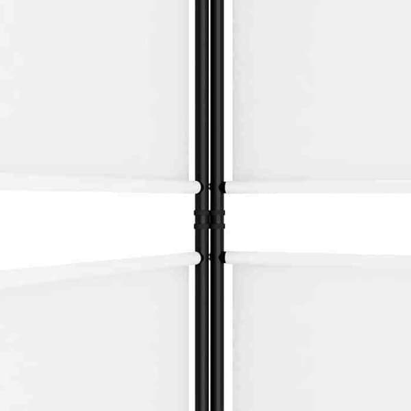 Maison Exclusive - Avskiljande vägg 5 paneler Vit 250x220 cm Tyg