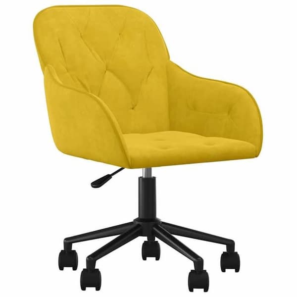 Maison Exclusive - Spisebordsstole med drejefunktion sæt af 2 Gul Velour
