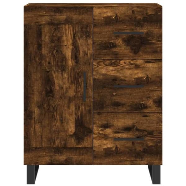 Maison Exclusive - Buffé i rökig ek 69,5x34x90 cm ingenjörsträ