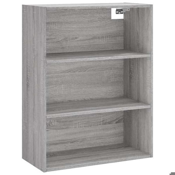 Maison Exclusive - Buffé hög Sonoma grå 69,5x34x180 cm Ingenjörsträ