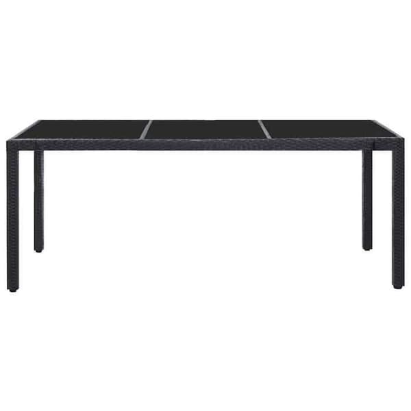 Maison Exclusive - Utomhus matgrupp 9 delar Flätad resin Svart