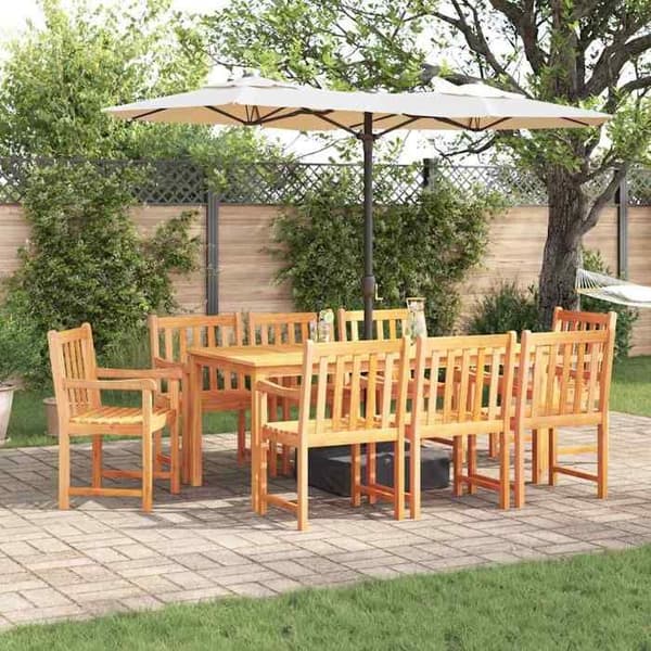 Maison Exclusive - 9 pc spisebordssæt til haven Brun