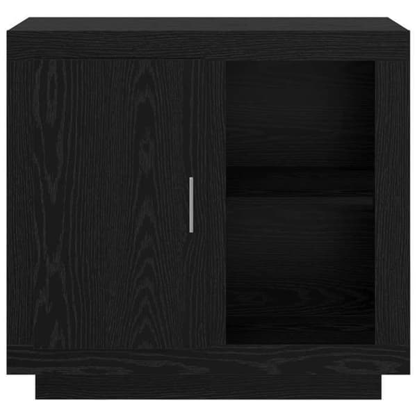 Maison Exclusive - Buffet Sort egetræ 80 x 40 x 75 cm Ingeniørtræ svart ek