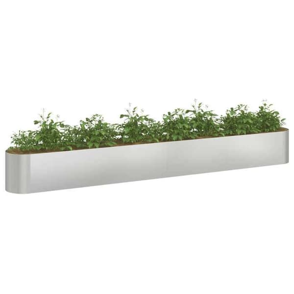 Höjdträdgård - EXKLUSIV HUS - 360 x 40 x 40 cm - Galvaniserat stål - Utan botten - Rektangulär