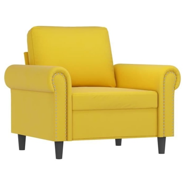 3 stk sofasæt med hynder Yellow Velvet80 [cm] Gul