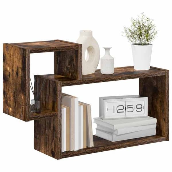 Maison Exclusive - Væghylde Montering væg Røget eg 55 x 15 x 35 cm