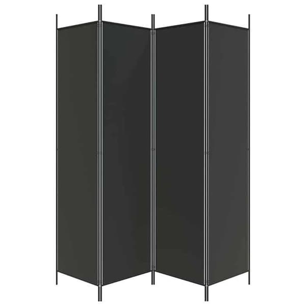 Maison Exclusive - Avskiljande vägg 4 paneler Svart 200x200 cm Tyg