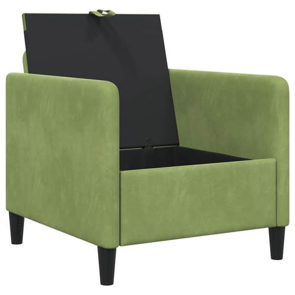 Maison Exclusive - Soffa med förvaring Ljusgrön 72 x 78 x 87 cm Polyester