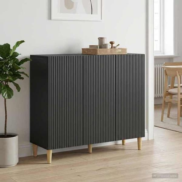 Maison Exclusive - Buffet Sort 89 x 34,5 x 80 cm Ingeniørtræ