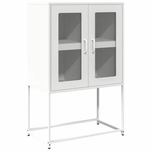 Maison Exclusive - Hvidt buffet 68x39x107 cm stål Vit