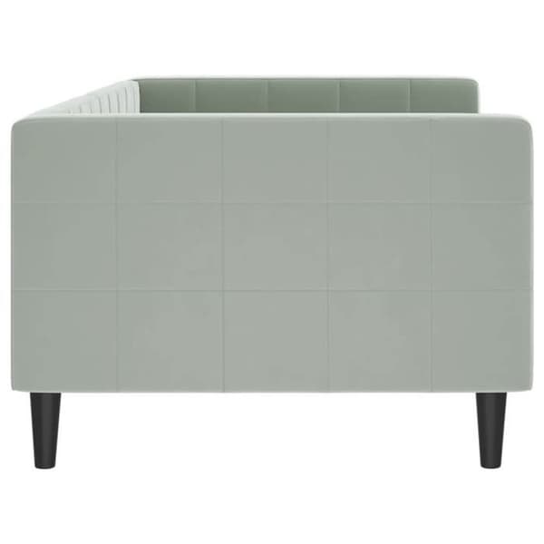 Maison Exclusive - Sängsoffa utan madrass ljusgrå 90x200 cm sammet ljusgrått