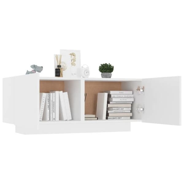 Maison Exclusive - Sängbord vit 100x35x40 cm ingenjörsträ Vit