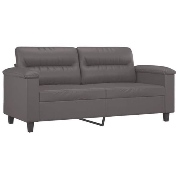 Maison Exclusive - 2-personers sofa Grå 140 cm Syntetisk læder