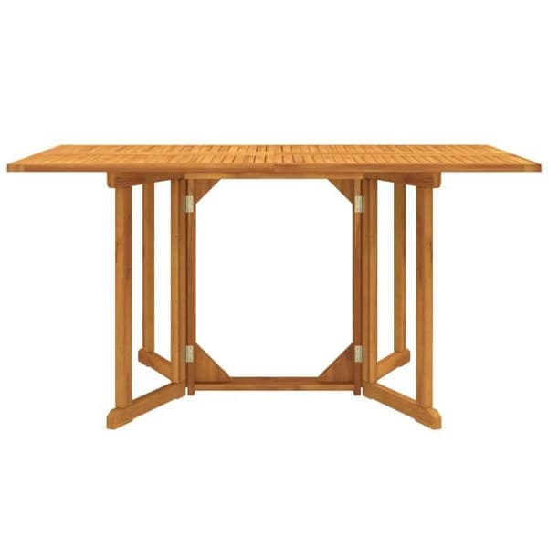 Maison Exclusive - Foldbart havebord sommerfugl 150x90x75 cm massiv teaktræ