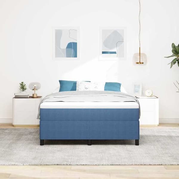 Maison Exclusive - Sininen sängynpohja 140 x 200 cm Kankainen samettikangas
