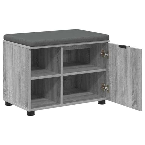 Maison Exclusive - Entrémöbel med grå Sonoma-kudde 60 x 38 x 46 cm