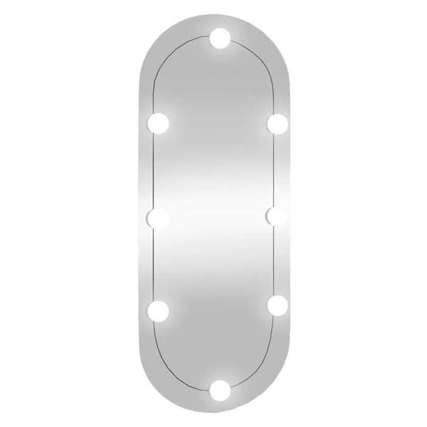 Vægspejl - Eksklusiv Hus - LED multi-mode - Oval 30x70 cm - USB-strømforsyning Vit varm