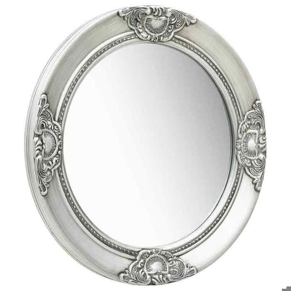 Maison Exclusive - Barockstil väggspegel 50 cm Silverfärgad