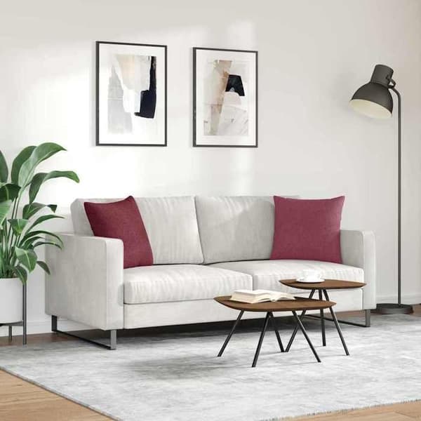 Maison Exclusive - Soffkuddar 2 st tyg Bordeaux 45 x 45 cm Bordeaux