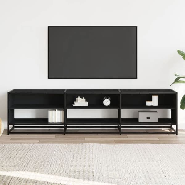 Maison Exclusive - Sort TV-møbel 180x40x46 cm i ingeniørtræ