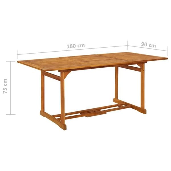 Maison Exclusive - Trädgårds matbord 180x90x75 cm i solid akaciaträ