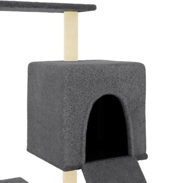 Maison Exclusive - Kattekradsetræ med sisal kløer i mørkegrå 130,5 cm mörkgrå