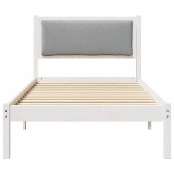 Maison Exclusive - Sängram Ljusgrå 100 x 200 cm Massivt trä