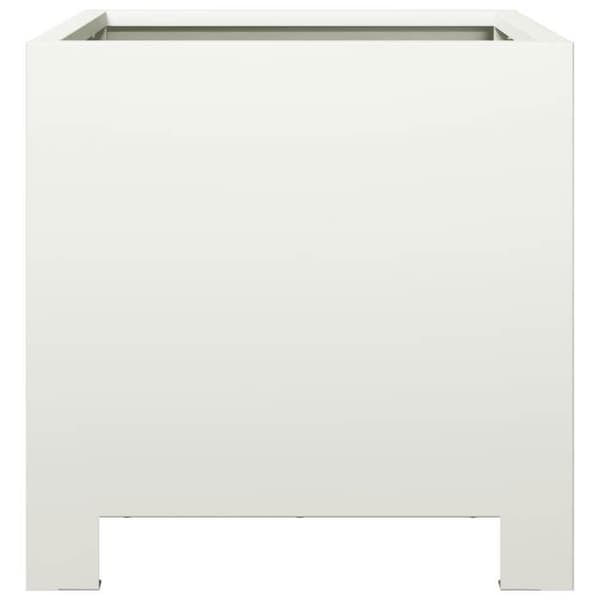 Maison Exclusive - 2 stk. hvide plantekasser 30x30x30 cm i stål Vit