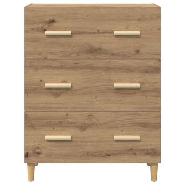 Maison Exclusive - Buffet i håndlavet egetræ 69,5 x 34 x 90 cm Ingeniørtræ