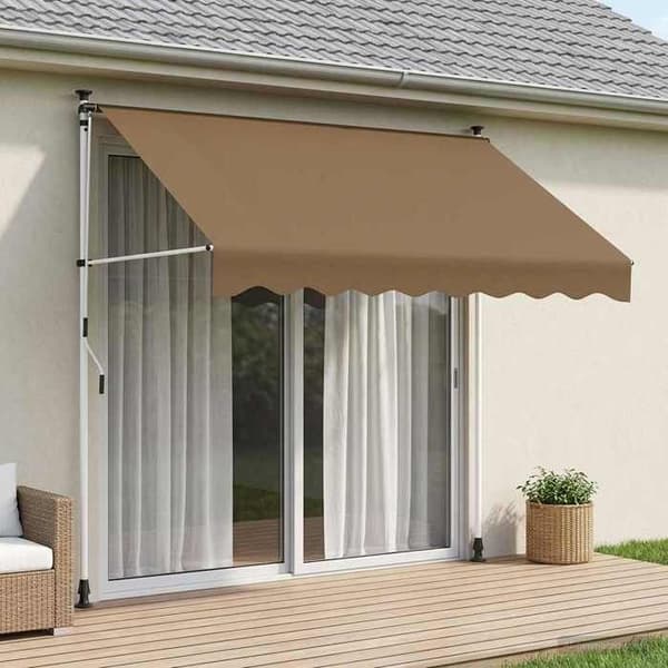 Maison Exclusive - Manuell utdragbar markis Beige 350 cm