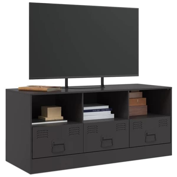 Maison Exclusive - Svart TV-möbel 99x39x44 cm stål