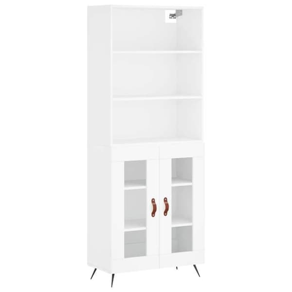 Maison Exclusive - Buffé hög Vit 69,5x34x180 cm Ingenjörsträ