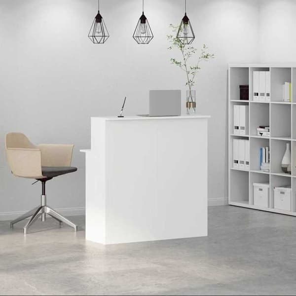 Maison Exclusive - Vit receptionsbord 100x50x103,5 cm Ingenjörsträ