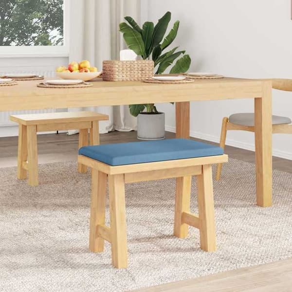 Maison Exclusive - Bänk kuddar i ribbat sammet Blå Djup 35 cm Blå