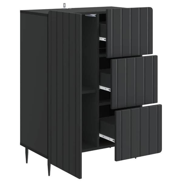 Maison Exclusive - Buffé Svart 66 x 34,5 x 91,5 cm Ingenjörsträ