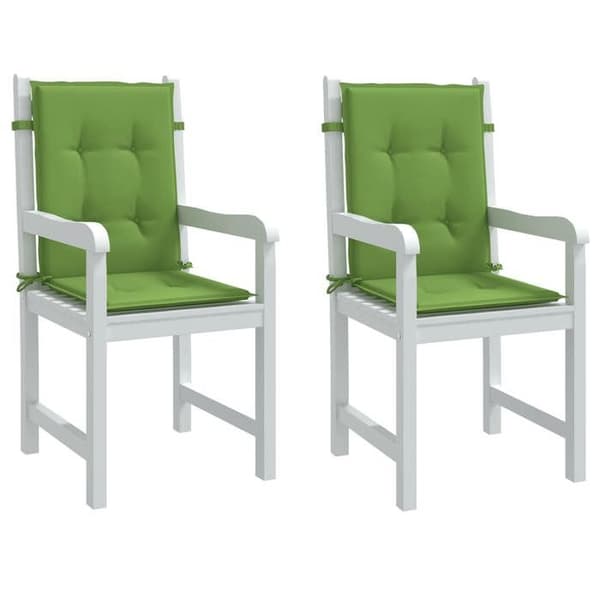 Maison Exclusive - Stolar med låg ryggstöd, 2-pack, grön blandad tyg blandad grön