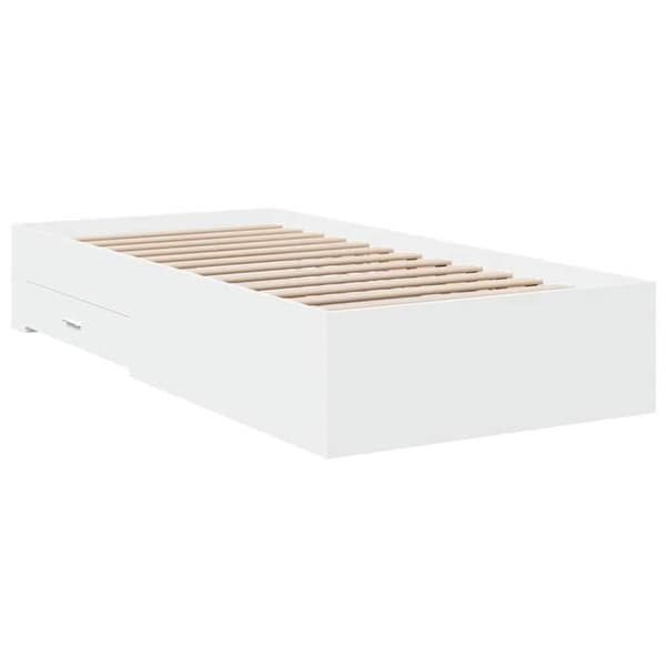 Maison Exclusive - Sengestel med skuffer uden madras hvid 90x190 cm