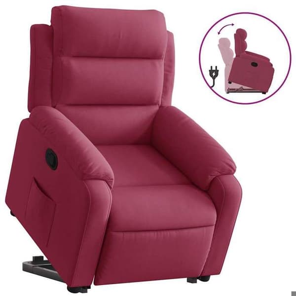 Maison Exclusive - Recliner Röd vinröd Sammet