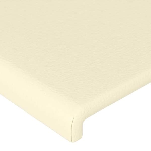 Maison Exclusive - LED Hovedgærde Creme 147x16x118/128 cm Simililæder
