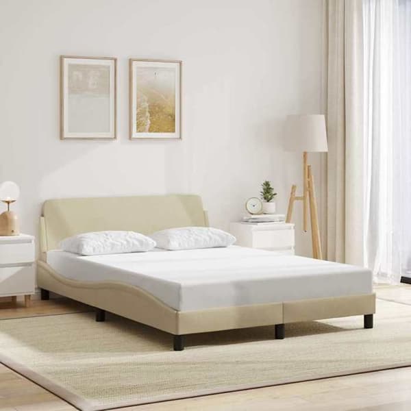 Maison Exclusive - Dover sängram crème 140x190 cm tyg