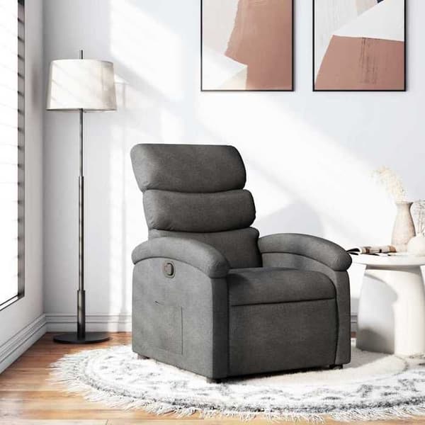 Maison Exclusive - Mørkegrå stof lænestol