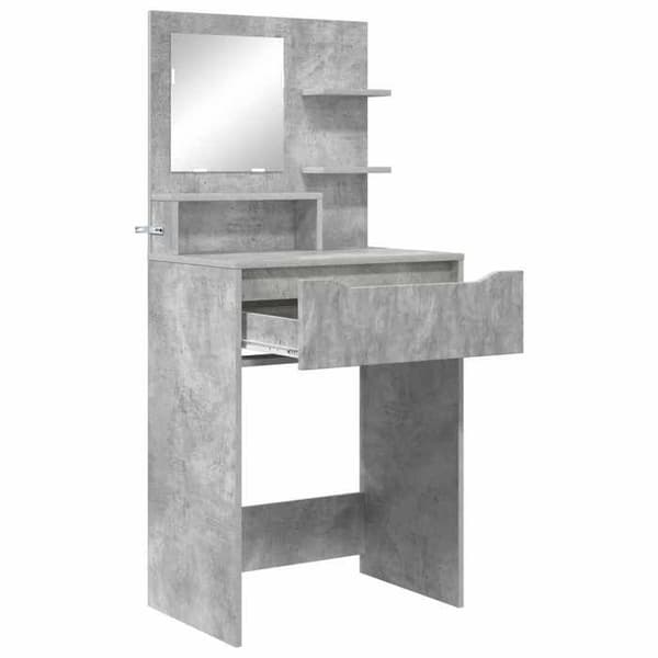 Maison Exclusive - Makeupborde til værelset Grå beton 80 x 39,6 x 135 cm