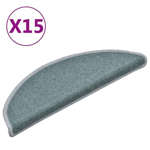 Maison Exclusive - Trappe tæppe 15 dele 56 x 17 x 3 cm Blå hav Halvmåne marinblå