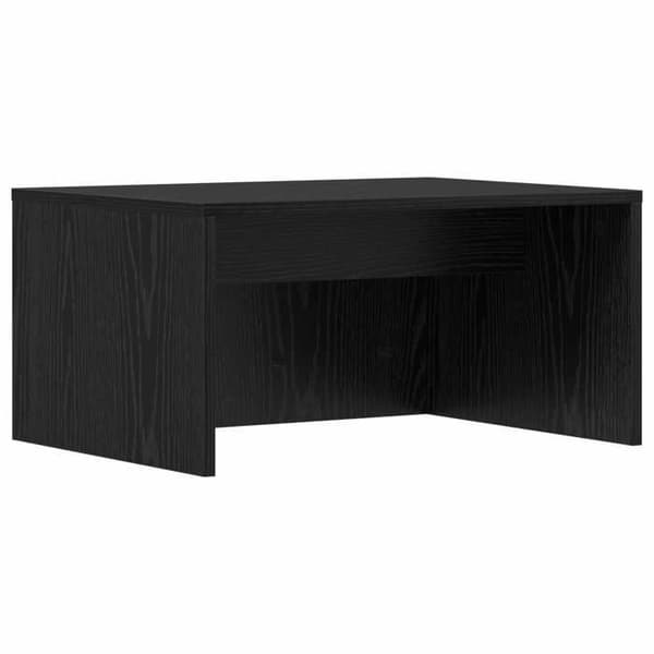 Maison Exclusive - Vægkontor i sort egetræ, ingeniørtræ 60 x 45 x 30 cm