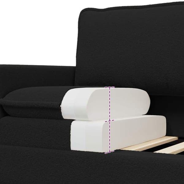 Maison Exclusive - Sæt af 2 sofaer i sort stof