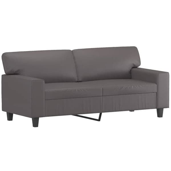 Maison Exclusive - 2 kpl:n sohvasetti harmailla keinonahkapehmusteilla