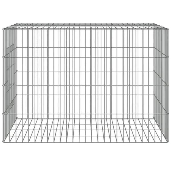 Maison Exclusive - Kaninbur 78x54x54 cm Galvaniserat järn Silver